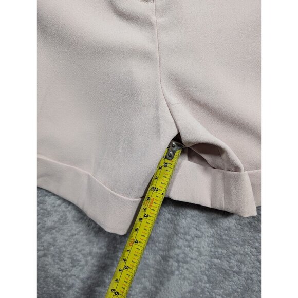 Express Bermuda Shorts Womens Size 10 Pink Extreme High Rise Pleated Belted - Picture 8 of 10
